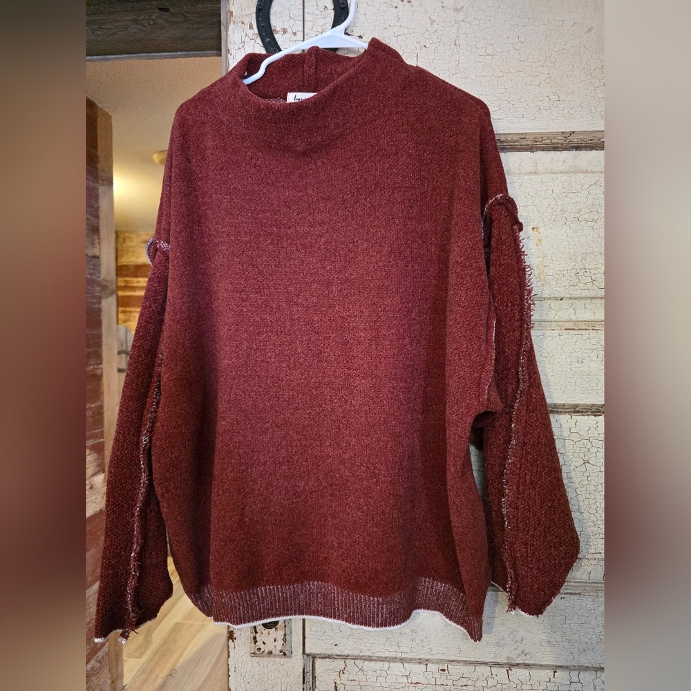 Women's New IMPRESSIONS oversize Inside Out Sweater Sz. XL Extra Large!